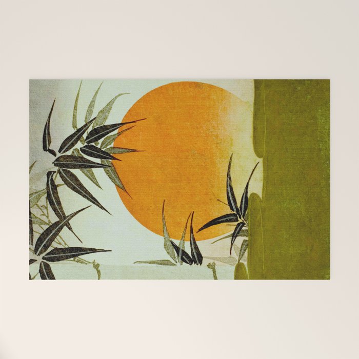 Bamboo and rising sun Date/ 1829 Artist/ Utagawa Kunimaru Japanese, 1793-1829 Vintage Japanese Woodblock Print East Asian Cultural Antique Art  Welcome Mat Gallery Image 1