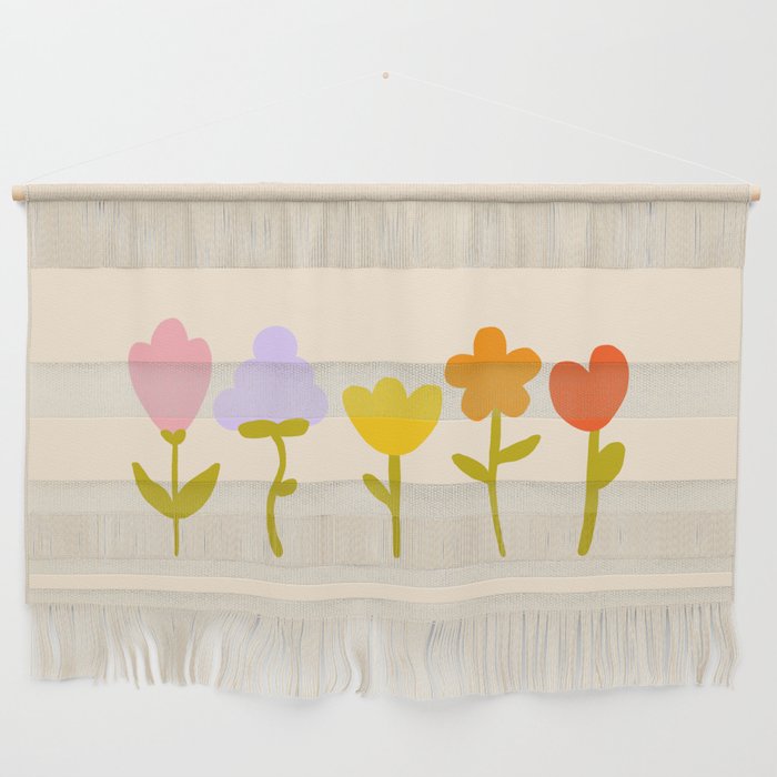 Colourful spring flowers pattern  Wall Hanging Gallery Image 1