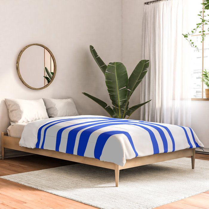 Blue Abstract Mid-Century Modern Palm Springs Minimal Pattern Comforter Gallery Image 2