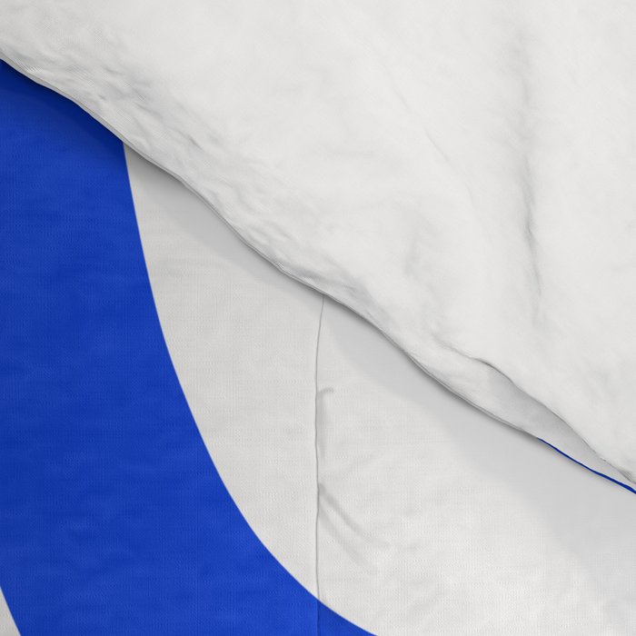 Blue Abstract Mid-Century Modern Palm Springs Minimal Pattern Comforter Gallery Image 4