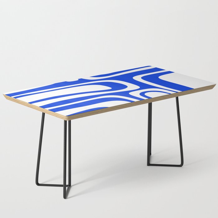 Blue Abstract Mid-Century Modern Palm Springs Minimal Pattern Coffee Table Gallery Image 1