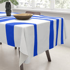 Blue Abstract Mid-Century Modern Palm Springs Minimal Pattern Tablecloth Gallery Image 3