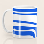 Blue Abstract Mid-Century Modern Palm Springs Minimal Pattern Coffee Mug Gallery Image 3