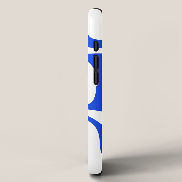 Blue Abstract Mid-Century Modern Palm Springs Minimal Pattern iPhone Case Gallery Image 2