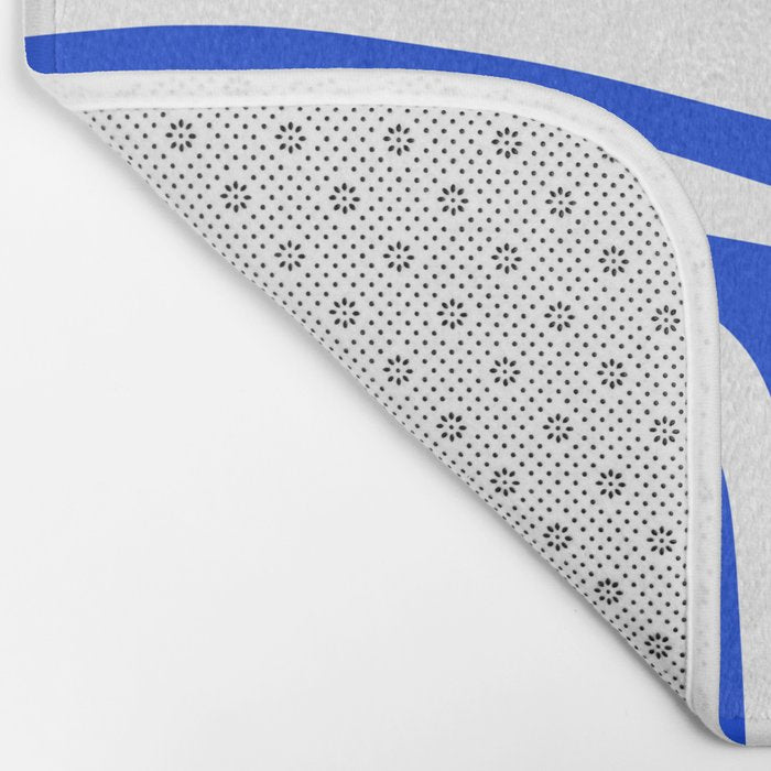 Blue Abstract Mid-Century Modern Palm Springs Minimal Pattern Bath Mat Gallery Image 2