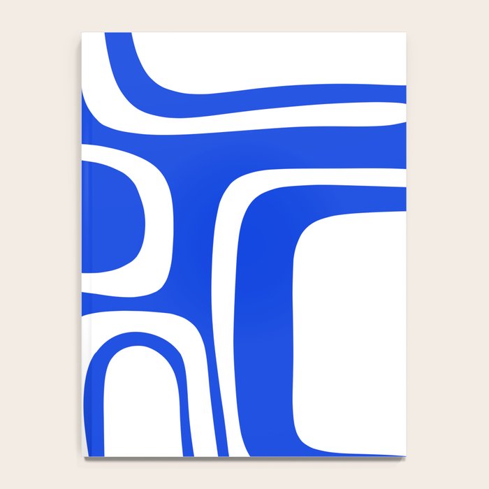 Blue Abstract Mid-Century Modern Palm Springs Minimal Pattern Notebook Gallery Image 4