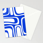 Blue Abstract Mid-Century Modern Palm Springs Minimal Pattern Stationery Card Gallery Image 2