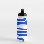 Blue Abstract Mid-Century Modern Palm Springs Minimal Pattern Water Bottle Gallery Image 3