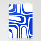 Blue Abstract Mid-Century Modern Palm Springs Minimal Pattern Stationery Card Gallery Image 2