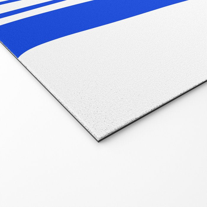 Blue Abstract Mid-Century Modern Palm Springs Minimal Pattern Welcome Mat Gallery Image 2