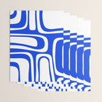 Blue Abstract Mid-Century Modern Palm Springs Minimal Pattern Wrapping Paper Gallery Image 3