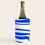 Blue Abstract Mid-Century Modern Palm Springs Minimal Pattern Wine Chiller Gallery Image 2