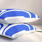 Blue Abstract Mid-Century Modern Palm Springs Minimal Pattern Pillow Sham Gallery Image 3