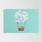 Hot cloud balloon - sun and rainbow Rug Gallery Image 2