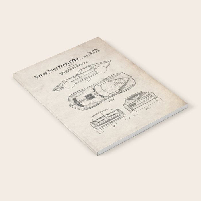 Classic Car Patent - American Car Art - Antique Notebook Gallery Image 2