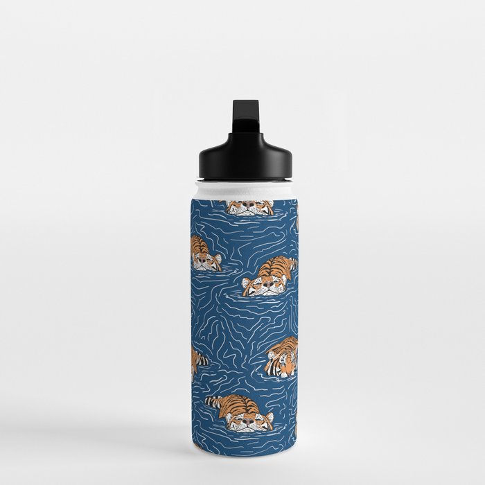 Tigers in the water Water Bottle Gallery Image 3