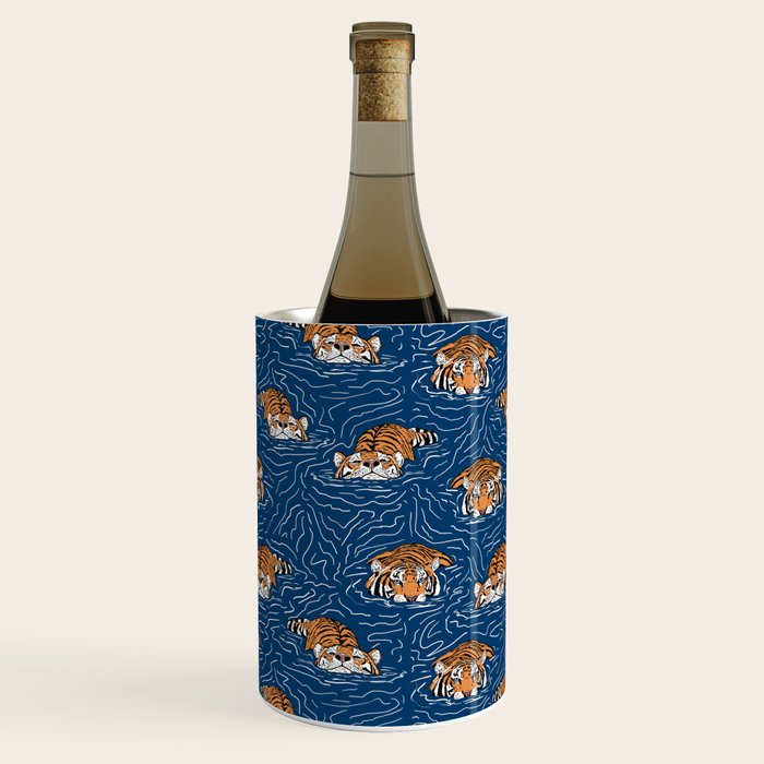 Tigers in the water Wine Chiller Gallery Image 3