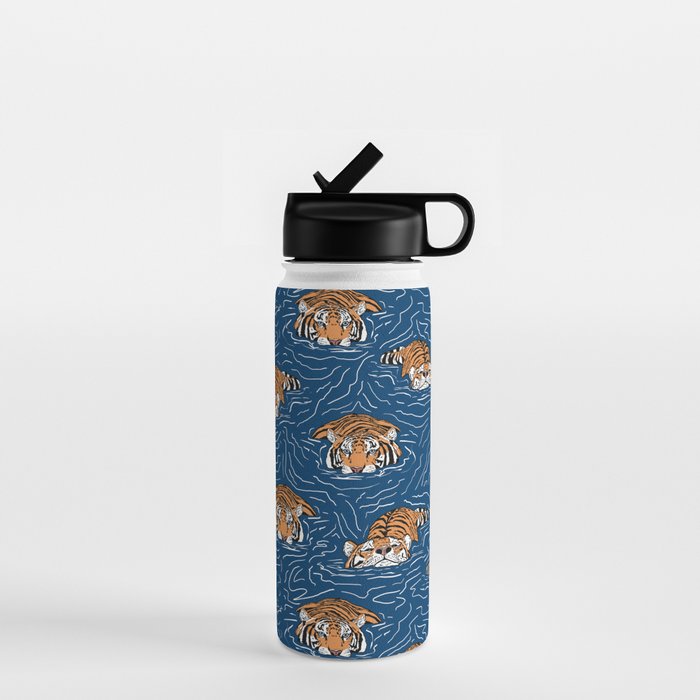 Tigers in the water Water Bottle Gallery Image 1