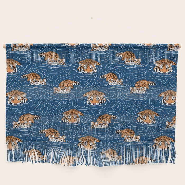 Tigers in the water Wall Hanging Gallery Image 1