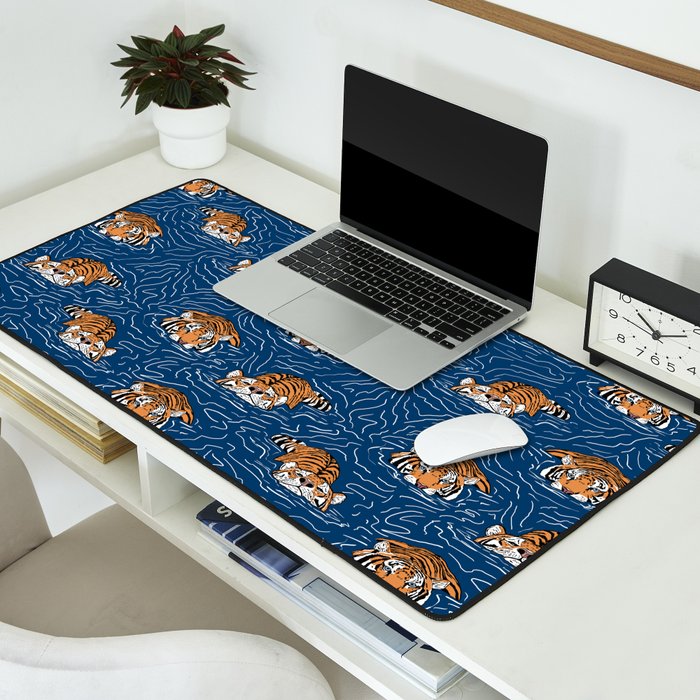 Tigers in the water Desk Mat Gallery Image 2