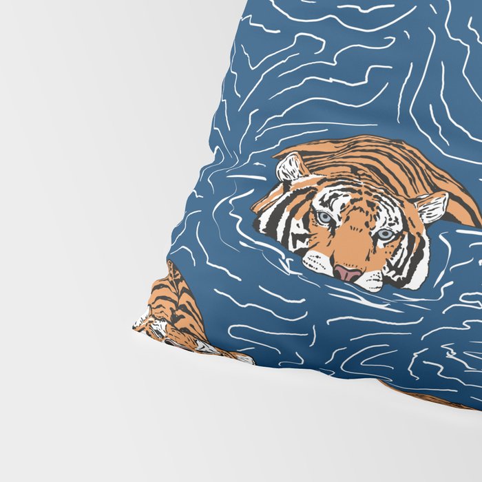 Tigers in the water Pillow Sham Gallery Image 4