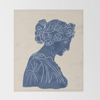 Ancient Godess #2 Throw Blanket Gallery Image 2