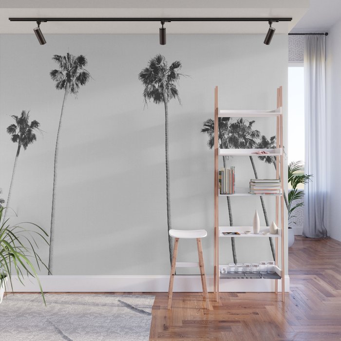 Black & White Palms Wall Mural Gallery Image 1