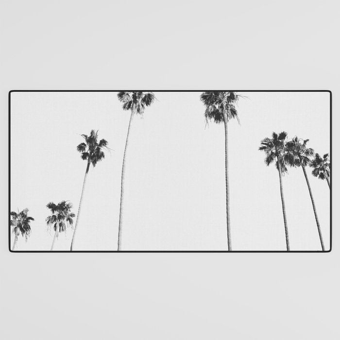 Black & White Palms Desk Mat Gallery Image 3