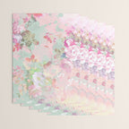 Vintage botanical blush pink mint green floral pattern Wrapping Paper Gallery Image 3