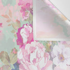 Vintage botanical blush pink mint green floral pattern Wall Tapestry Gallery Image 3