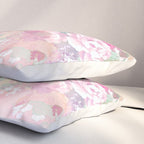 Vintage botanical blush pink mint green floral pattern Pillow Sham Gallery Image 3