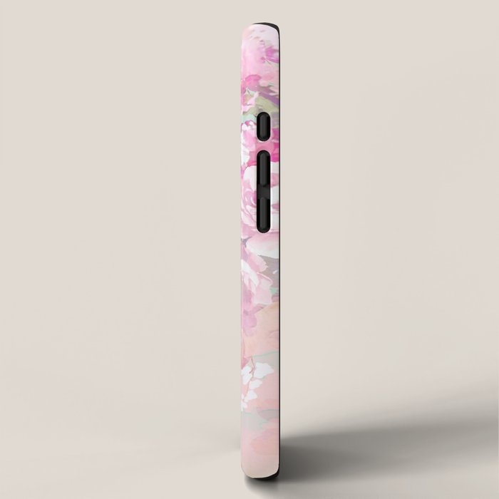 Vintage botanical blush pink mint green floral pattern iPhone Case Gallery Image 2