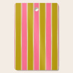Bold Lined Stripes Vertical Pattern in Pink Chartreuse Cream Cutting Board Gallery Image 1