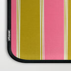 Bold Lined Stripes Vertical Pattern in Pink Chartreuse Cream Laptop Sleeve Gallery Image 3