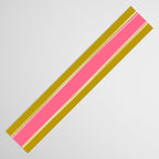 Bold Lined Stripes Vertical Pattern in Pink Chartreuse Cream Table Runner Gallery Image 3