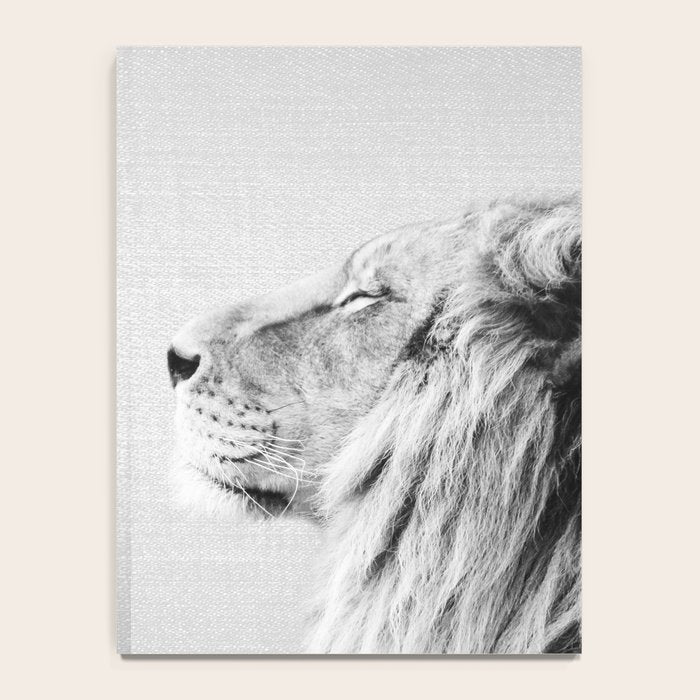 Lion Portrait - Black & White Notebook Gallery Image 4