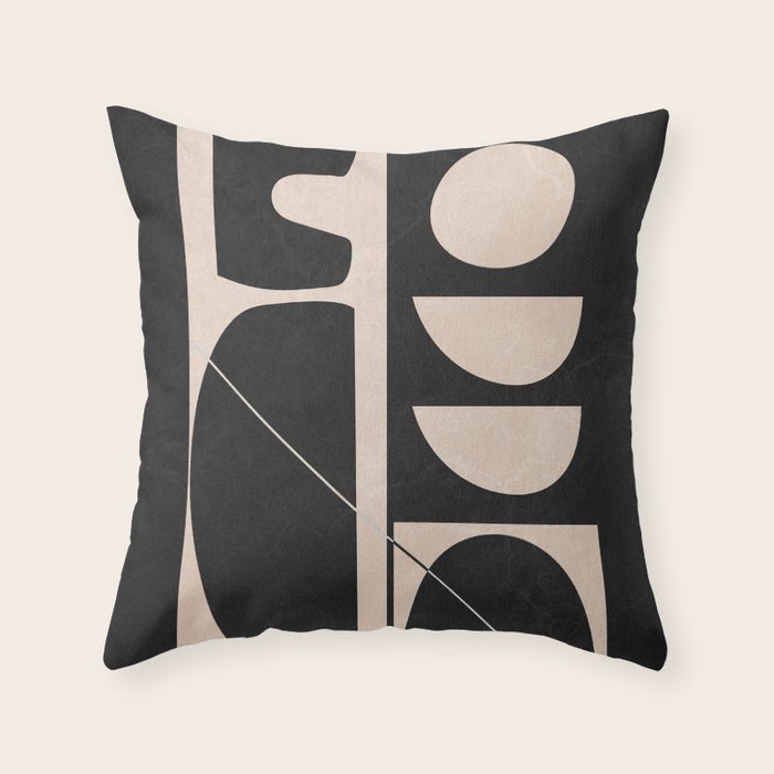 Modern Abstract Minimal Shapes 63 Throw Pillow Gallery Image 1