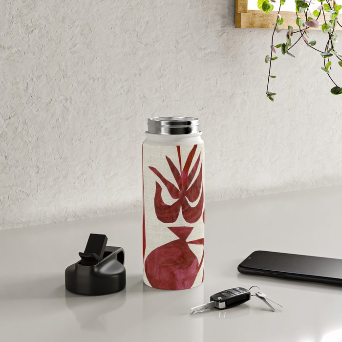 Crimson Dream In Cream Water Bottle Gallery Image 4