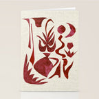 Crimson Dream In Cream Stationery Card Gallery Image 2