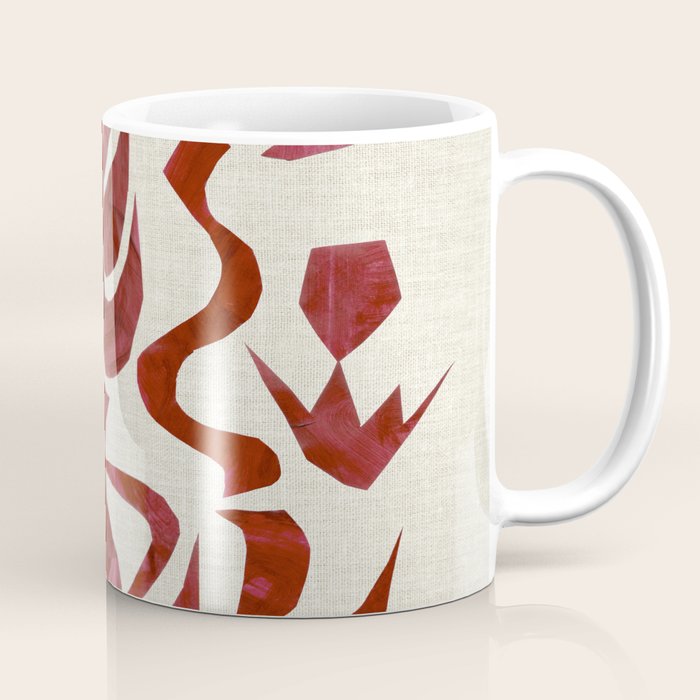 Crimson Dream In Cream Coffee Mug Gallery Image 1
