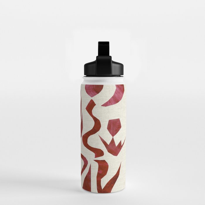 Crimson Dream In Cream Water Bottle Gallery Image 2