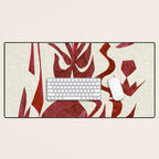 Crimson Dream In Cream Desk Mat Gallery Image 1