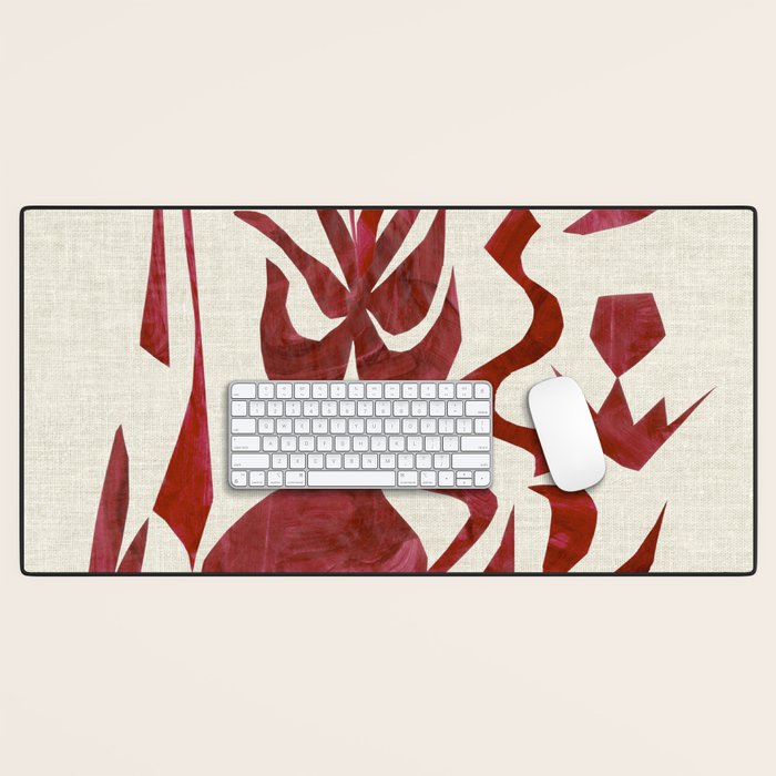 Crimson Dream In Cream Desk Mat Gallery Image 1