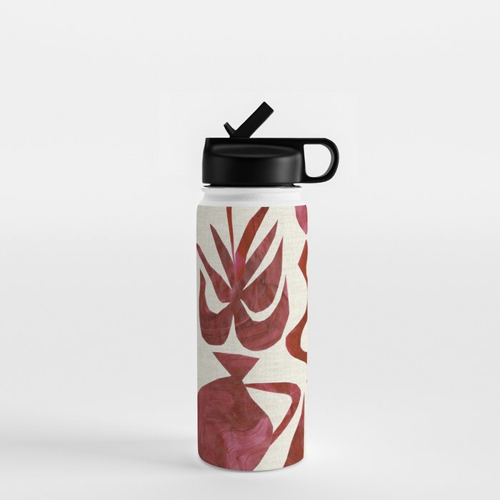 Crimson Dream In Cream Water Bottle Gallery Image 1