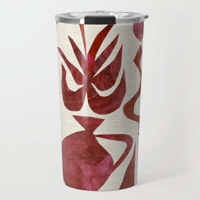 Crimson Dream In Cream Travel Mug Gallery Image 1