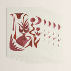 Crimson Dream In Cream Wrapping Paper Gallery Image 3