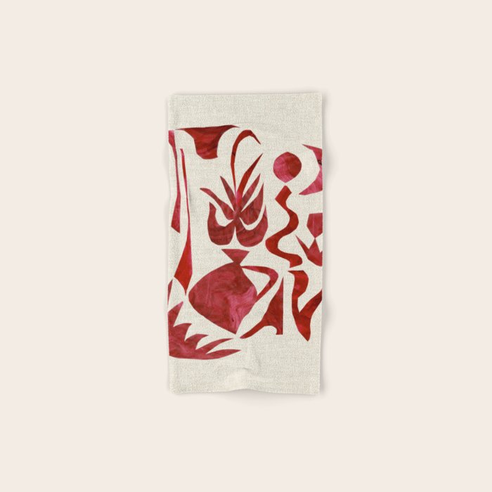 Crimson Dream In Cream Bath Towel Gallery Image 1
