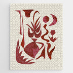 Crimson Dream In Cream Jigsaw Puzzle Gallery Image 1