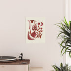 Crimson Dream In Cream Poster Gallery Image 2