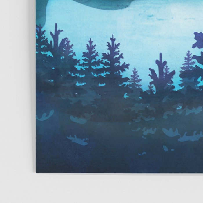Lake beneath the towering hills Poster Gallery Image 3